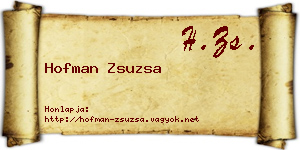 Hofman Zsuzsa névjegykártya